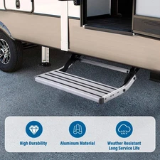 For Manual Pull Out Retractable Single Step RV Camper Platform Steps Stair