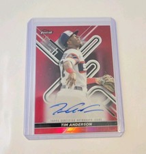 TIM ANDERSON 2022 Topps Finest Red Refractor Auto SP #'d /5 White Sox Autograph