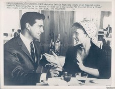 1959 Madrid Spain Debbie Reynolds Gustavo Rojo Film Wirephoto 7X9 Press