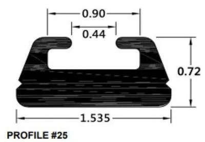 SP1 Black Replacement Slide Profile 25 Ski-Doo Formula 600 00-01