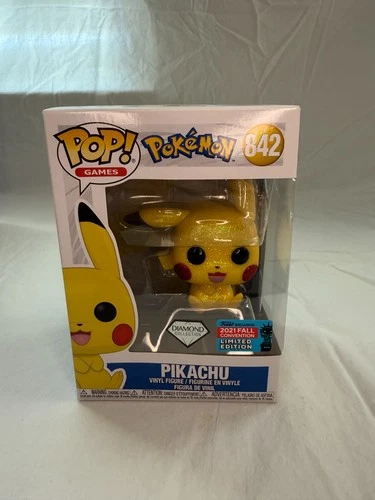 Funko Pop! Games: Pokémon - #842 Pikachu (Diamond Collection, NYCC) - NIB