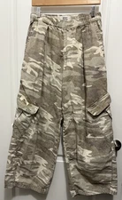BDG Bobbi Baggy Pull On Pants Size S EUC Tan Camo Wide Leg Cargo Elastic Waist