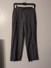 Calvin Klein Boys' Fine Line Twill Pants Dark Charcoal Size 14