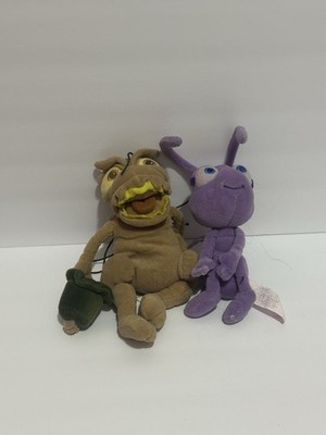 Disney A Bugs Life Dot & PT Flea Bean Bag Beanie Plush Stuffed Toys New Vintage
