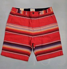 SCOTCH SODA STUART MULTICOLOR STRIPED MEN'S REG SLIM FIT SUMMER SHORTS SIZE 32
