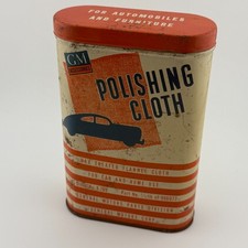 Vintage 1940s Gm General Motors Accessories Polishing Cloth Can 986077