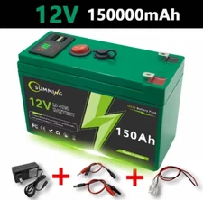 LiFePO4 12V 150Ah Built-in BMS Rechargeable Battery Pack Perfect for Scooters
