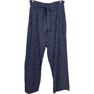 Roller Rabbit Navy Blue White Striped Striped Tie Waist Pants     Size: M