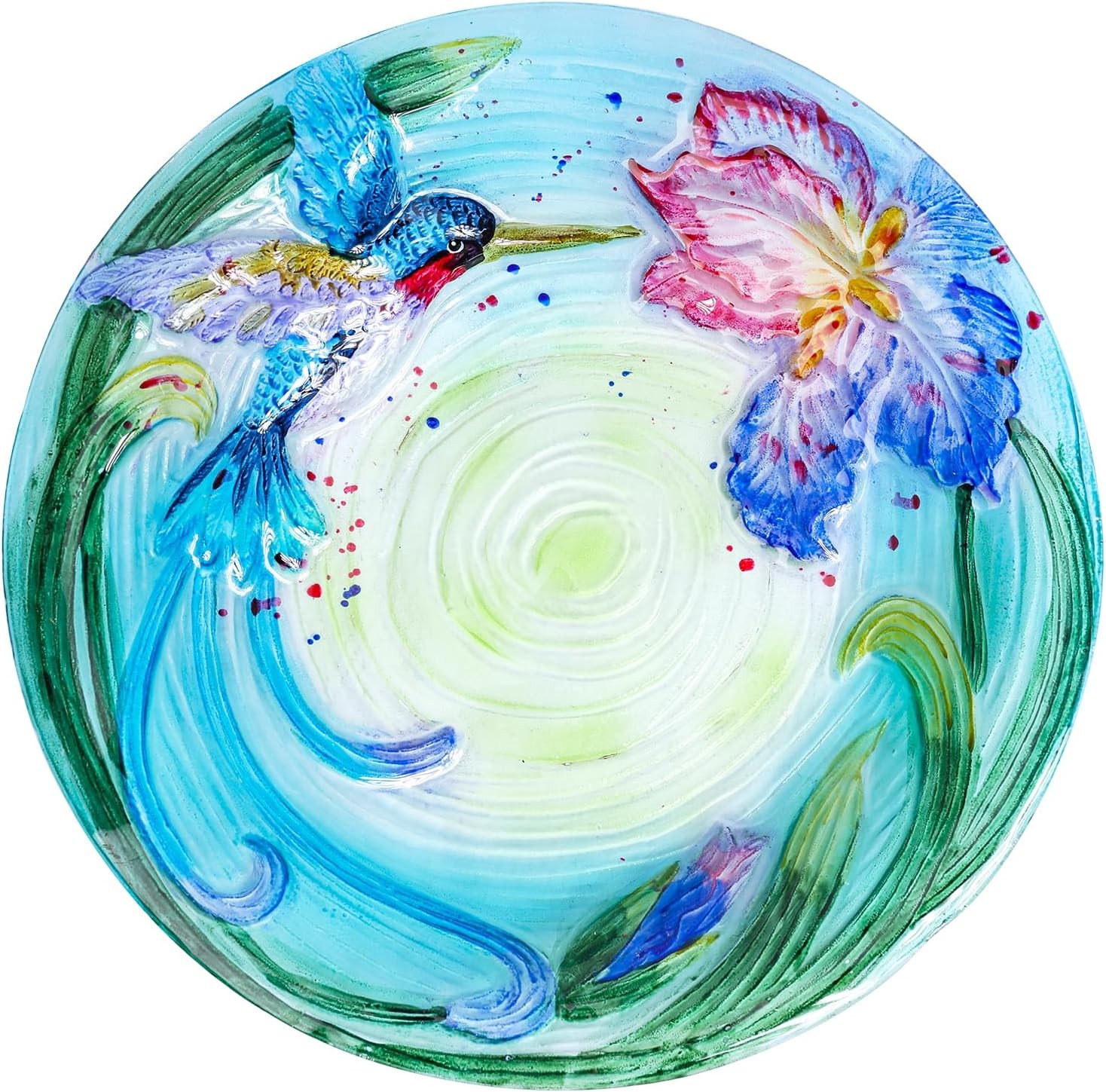 MUMTOP Bird Bath-Outdoor Glass Birdbath - Baths for Outdoors... 