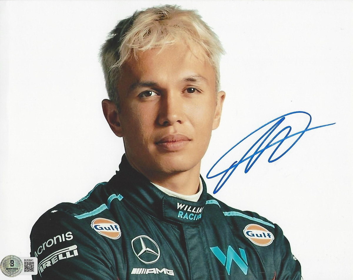 ALEX ALBON SIGNED 8x10 PHOTO F1 FORMULA 1 WILLIAMS RACING DRIVER