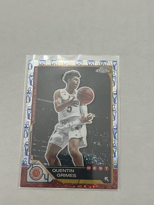 2025 Topps Chrome McDonald s All American Quentin Grimes McFlurry Refractor