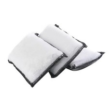 3PCS Car Interior Cleaning Sponge Block,Interior Scrub Pad,Car Gray white