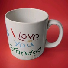 Coffee Mug Love You Grandpa White Ceramic Beach Scene 