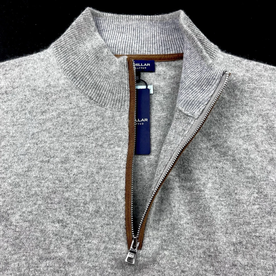 Peter Millar Crown Crafted Ремесленник Кашемир Гибкий Четверть Молнии Свитер Гейл M $695 - Изображение 4 из 4