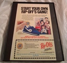 Rip-Offs Stickers Vintage Framed Print Ad 198...