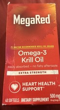Schiff MegaRed Extra Strength Omega3 Krill Oil 500 mg Supplement-40 ct EXP 12/25