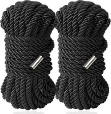 Silk Rope, 32 Feet 8 mm Soft Rope Durable Multipurpose Long Satin Braided Twiste