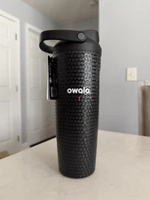 Owala 30 oz FreeSip Sway Golf Travel Tumbler Out Of Bounds Black Special NEW