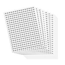 5400 Pcs Clothing Size Stickers Round Clothing Apparel Labels Stickers