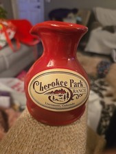 Deneen Pottery Syrup Pitcher Colorado 4x3 Bright Red