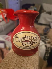 Deneen Pottery Syrup Pitcher Colorado 4x3 Bright Red