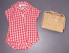 Vintage Barbie Doll #967 PICNIC SET Blouse & Basket Purse 1960s Mattel Japan