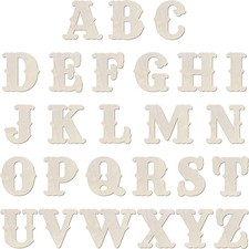 5 Inch Wooden Letters 76 Pieces Wood Letters for Crafts Unfinished Wood Alphabet