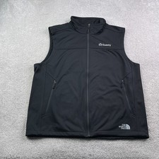 North Face Mens Vest XL Black Ridgewall Soft Shell Fleece Lined Wind Wall