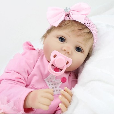 55 cm Lebensechte Reborn Baby Puppe Weichkörper Realistisch Reborn Toddler Mädchen Puppe