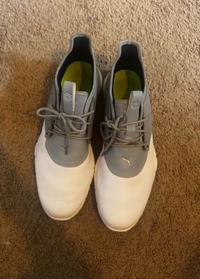Men s Puma Ignite Fasten8 Pro Golf Shoes - White/Gray - Size 9.5 - NEW