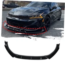 Front Bumper Lip Fit for Kia K5 GT-Line 2020-2025,3 PCS Front Bumper Lip Black