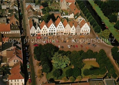 Friedrichstadt Eider aerial photo historic gable houses