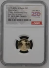 1776-2026 W Proof $5 American Gold Eagle 1/10 oz NGC PF70UC  First Day Bell !!