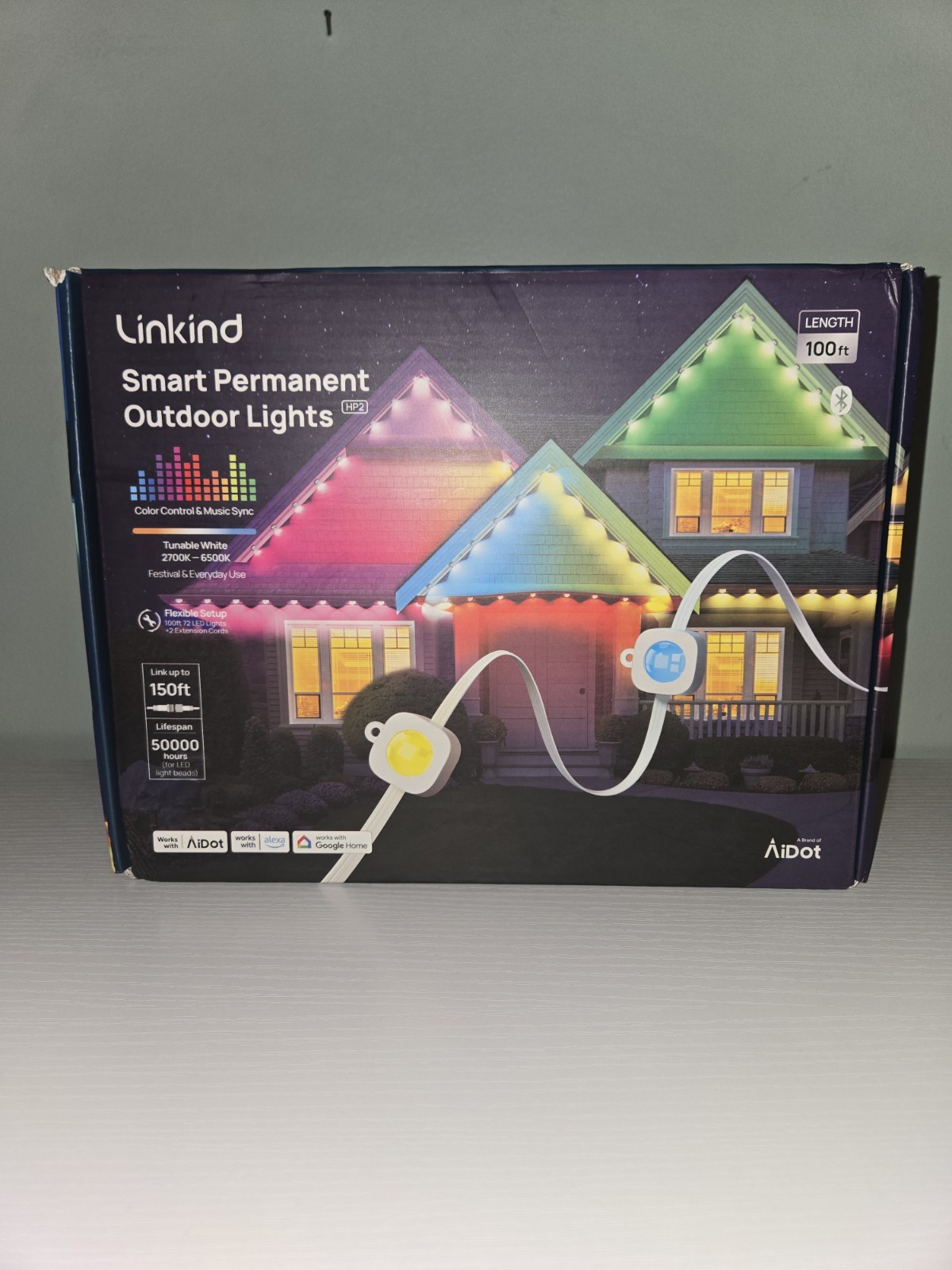 NEW Permanent Outdoor Lights HP5,Smart AI RGBTW 100ft Christmas Lights, 85 Scene