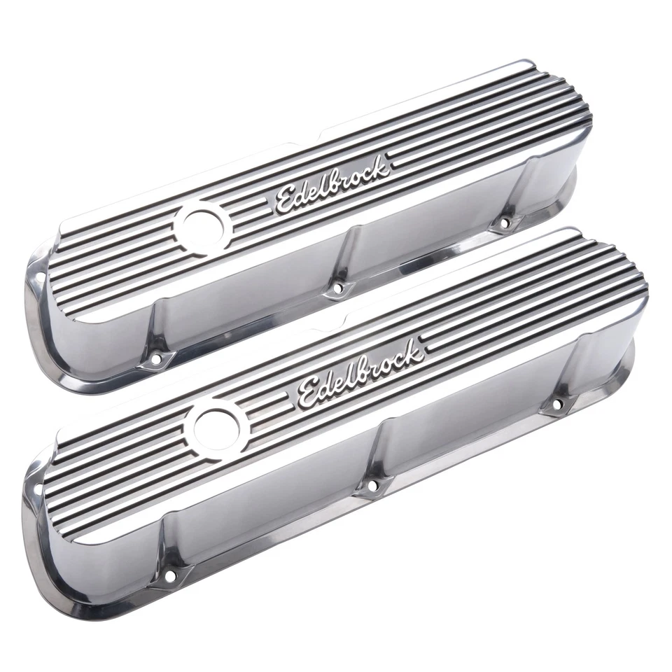 Edelbrock Engine Valve Cover Set Fits 1975 Ford F-350 - Image 2 of 4