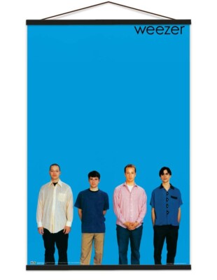 Weezer Blue Album Band Poster with Black Poster Holder - 24'' x 36''