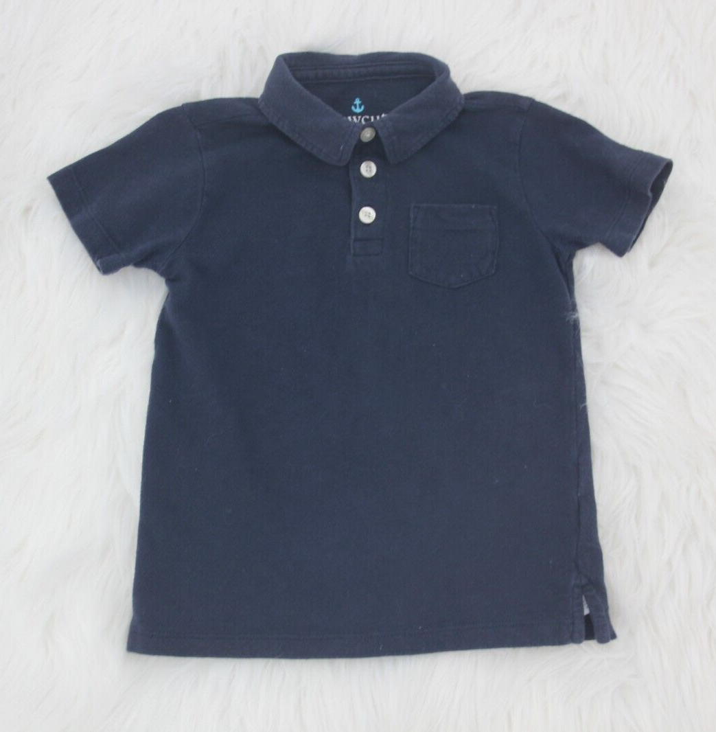 CREWCUTS CREW Toddler Boys Polo Shirt Size Navy Blue Short