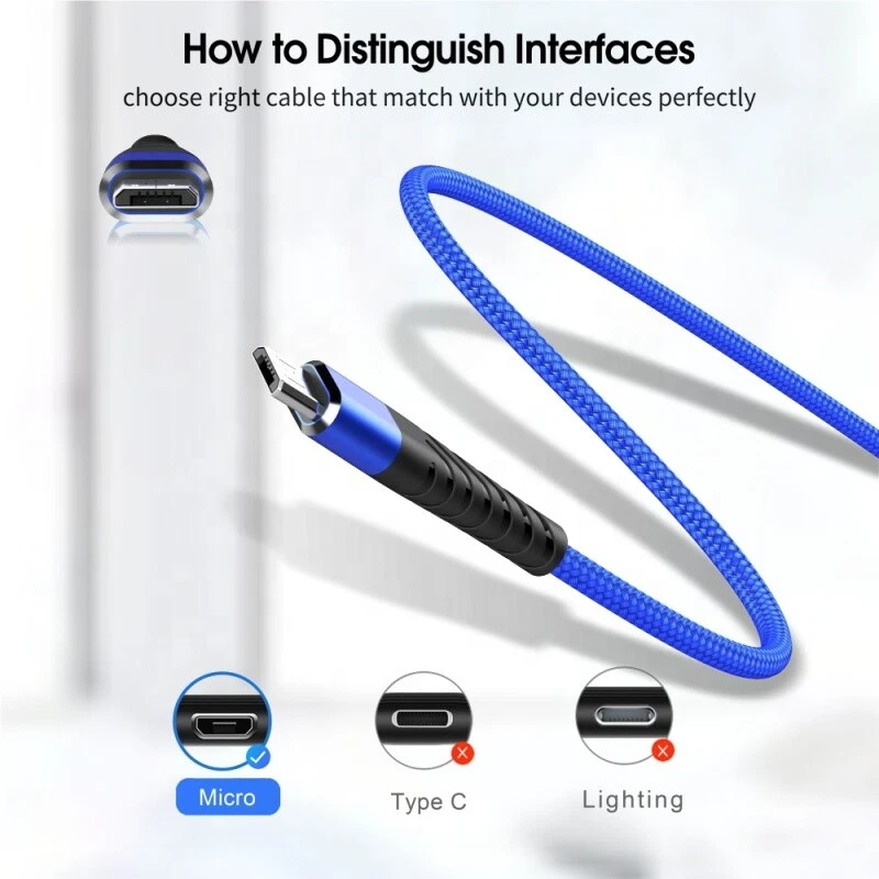 1/3/5x Schnellladekabel Micro USB für Samsung Huawei Xiaomi - Bild 2 von 4