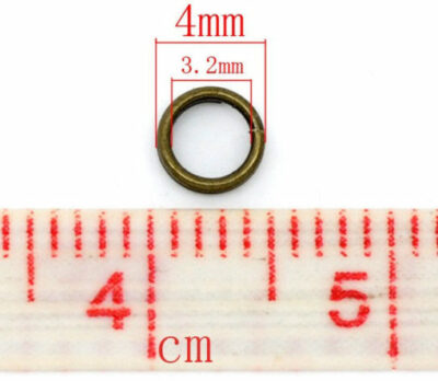 100 pcs Bronze Tone Split Double Loop Open Jump Rings   4mm   22 Gauge