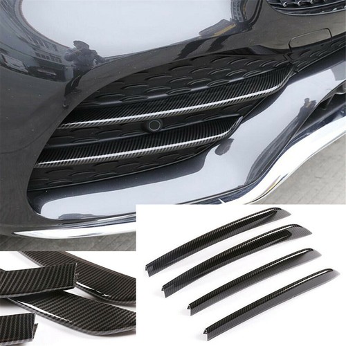 Carbon Fiber ABS Front Fog Light Strip Cover Trim For Mercedes-Benz GLC 2020-22 - Foto 1 di 18