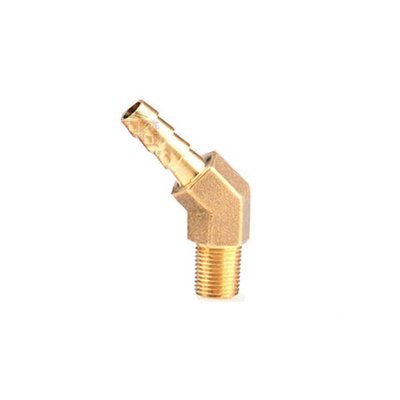 Fitting Pipe 1/8'' NPT to 8 mm or 5/16'' Barb Hose ID 45 Elbow Adapter Fuel 