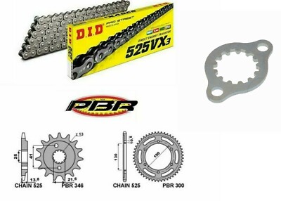 KIT / GETRIEBE HONDA TRANSALP / 650 2001-2006 KRONE RITZEL KETTE + STOPPER 