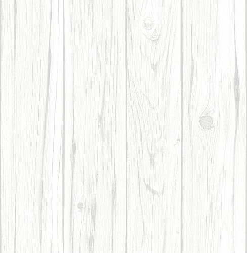 Inhome NH3551 Barnwood Peel Stick Wallpaper, White & Off-White