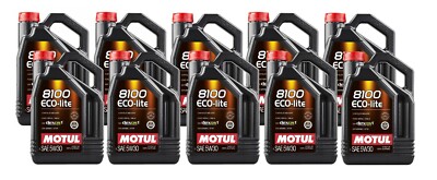 Motul 8100 ECO-LITE 5W30 - 50 Liters - Fully Synthetic Engine Motor Oil 10 x 5L