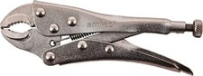 5'' Locking Mole Grip Curved Jaw Plier Vice With Nickel Plated Serrated Grooved