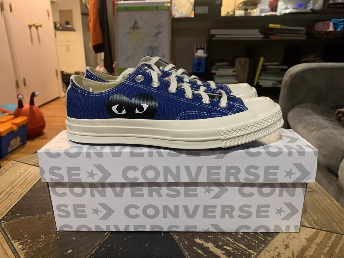 CONVERSE COMME DES GARCONS PLAY Chuck 70 Low Blue US Men 7 / W9 New!! | eBay