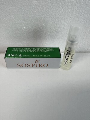 New In Box SOSPIRO BASSO 2ml. Travel Spray