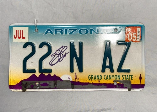 Emmitt Smith Autographed Arizona License Plate - Cardinals, Dallas Cowboys