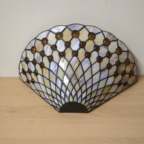 Vintage Art Deco Tiffany Style Stained Glass Complete Wall Light  - Afbeelding 1 van 11