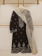 Agha Noor TWO PIECE PURE COTTON NET SHIRT WITH ORGANZA DUPATTA medium